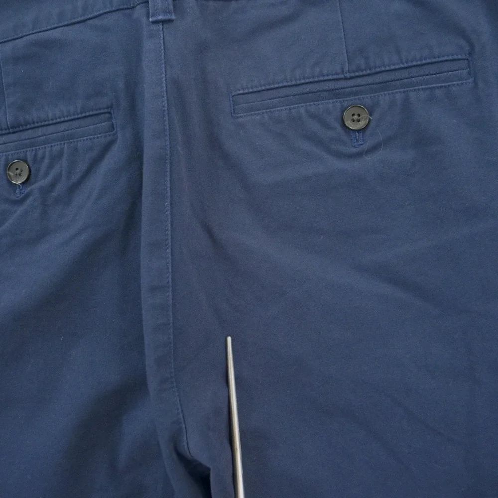 Bonobos Pants Mens 32 Blue Chinos Flat Front Mid Rise Golf Casual Zip Slim